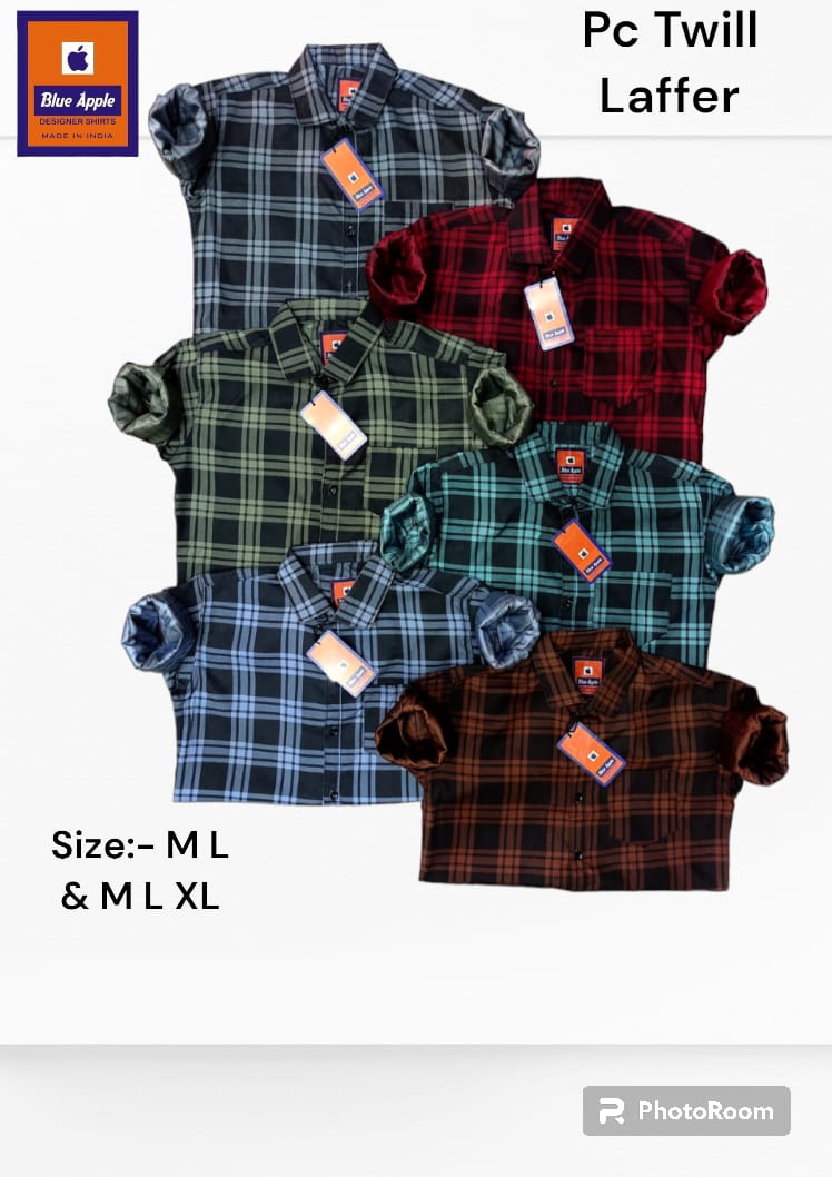 Cotton 2111 Blue Apple Mens Shirts