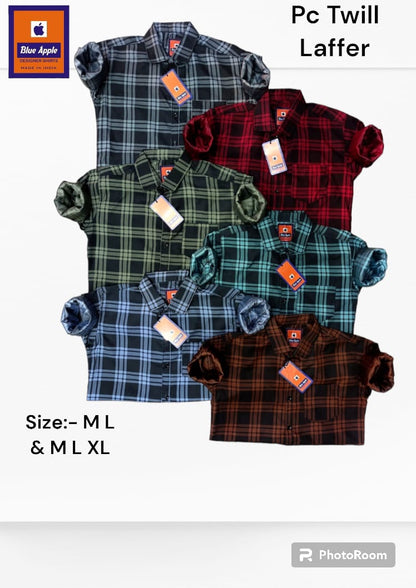 Cotton 2111 Blue Apple Mens Shirts