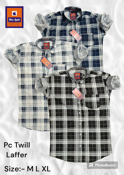 Cotton 2111 Blue Apple Mens Shirts