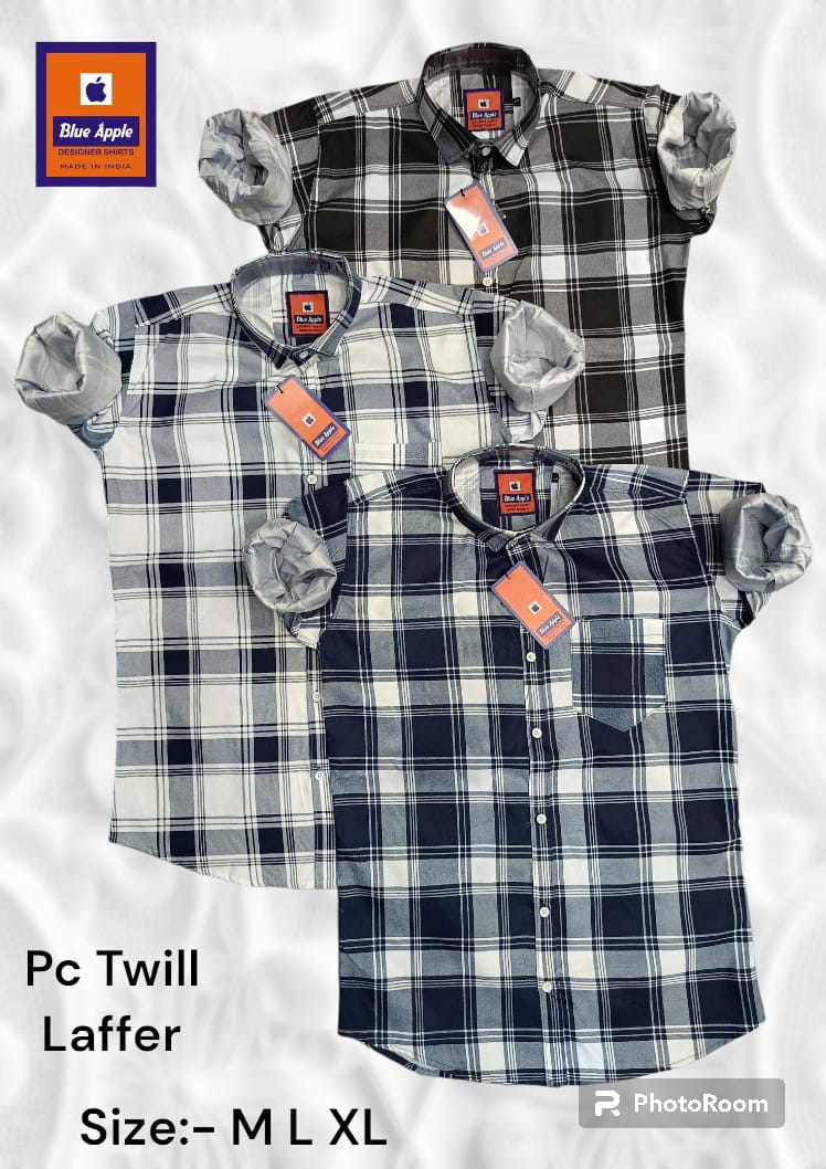 Cotton 2111 Blue Apple Mens Shirts