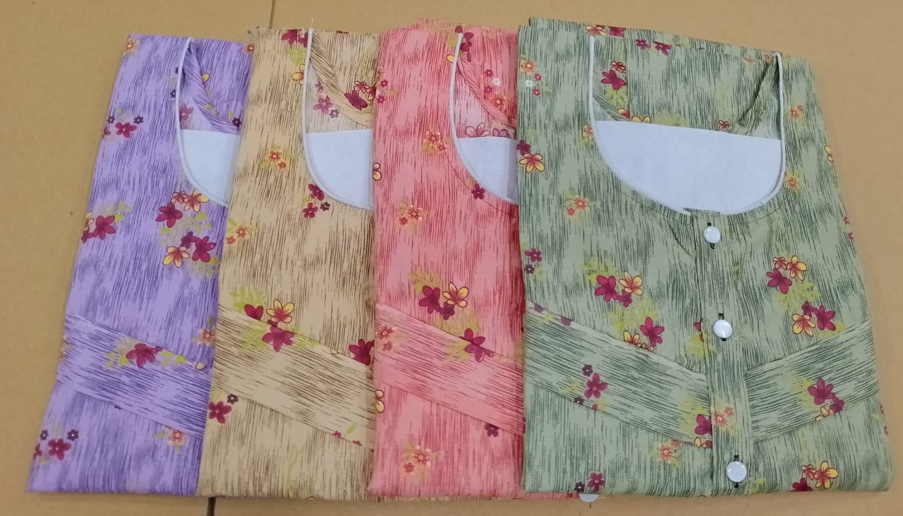 Cotton 2411 Ruchee Fashion Feeding Night Gown