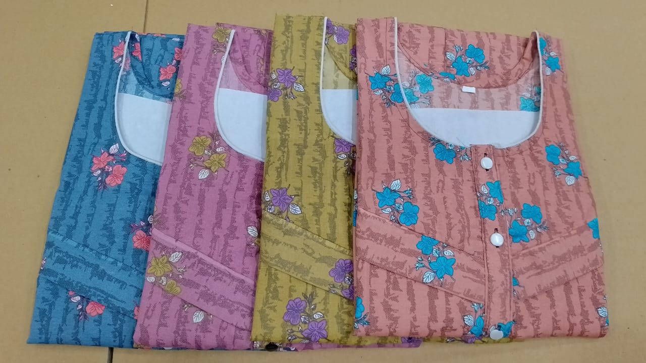 Cotton 2411 Ruchee Fashion Feeding Night Gown