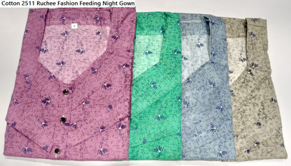 Cotton 2511 Ruchee Fashion Feeding Night Gown