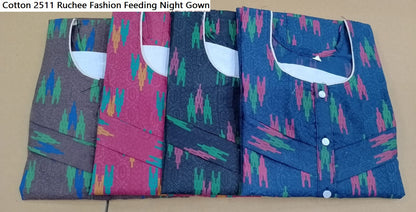 Cotton 2511 Ruchee Fashion Feeding Night Gown