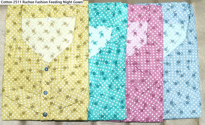 Cotton 2511 Ruchee Fashion Feeding Night Gown