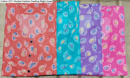 Cotton 2511 Ruchee Fashion Feeding Night Gown