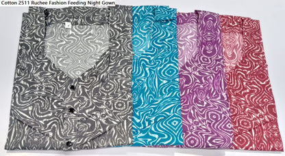 Cotton 2511 Ruchee Fashion Feeding Night Gown