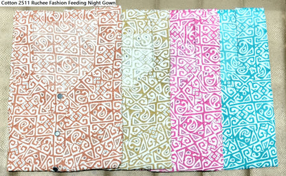 Cotton 2511 Ruchee Fashion Feeding Night Gown