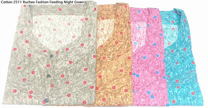 Cotton 2511 Ruchee Fashion Feeding Night Gown