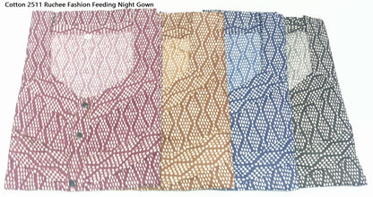 Cotton 2511 Ruchee Fashion Feeding Night Gown