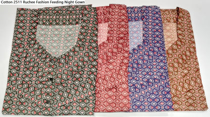 Cotton 2511 Ruchee Fashion Feeding Night Gown