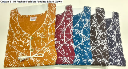 Cotton 3110 Ruchee Fashion Feeding Night Gown