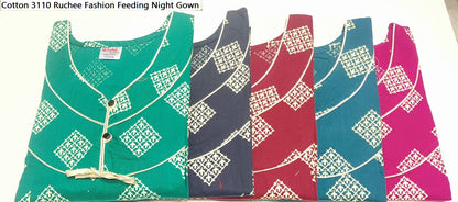 Cotton 3110 Ruchee Fashion Feeding Night Gown