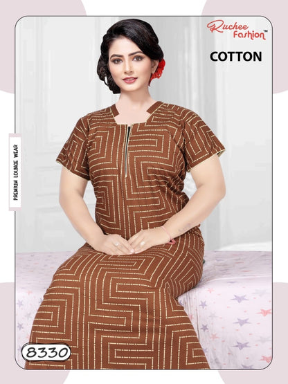 Cotton B 2111 Ruchee Fashion Night Gowns
