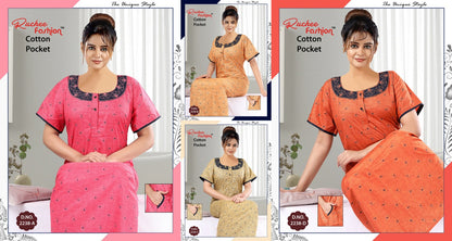 Cotton Pocket-0902 Ruchee Fashion Night Gowns