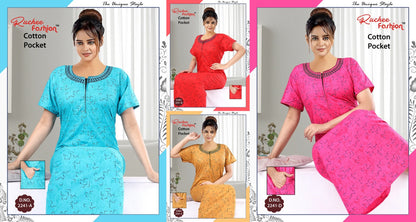 Cotton Pocket-0902 Ruchee Fashion Night Gowns