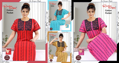 Cotton Pocket-0902 Ruchee Fashion Night Gowns