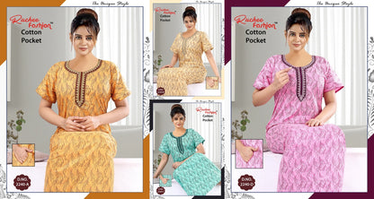 Cotton Pocket-0902 Ruchee Fashion Night Gowns