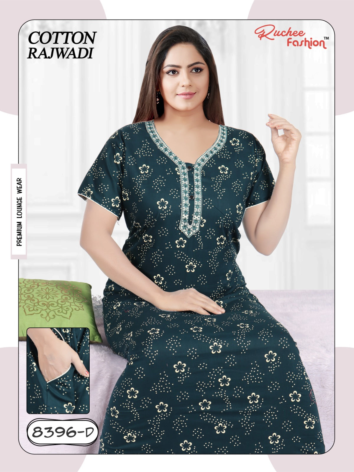 Cotton Rajwadi 2511 Ruchee Fashion Night Gowns