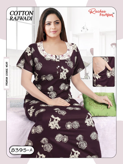 Cotton Rajwadi 2511 Ruchee Fashion Night Gowns