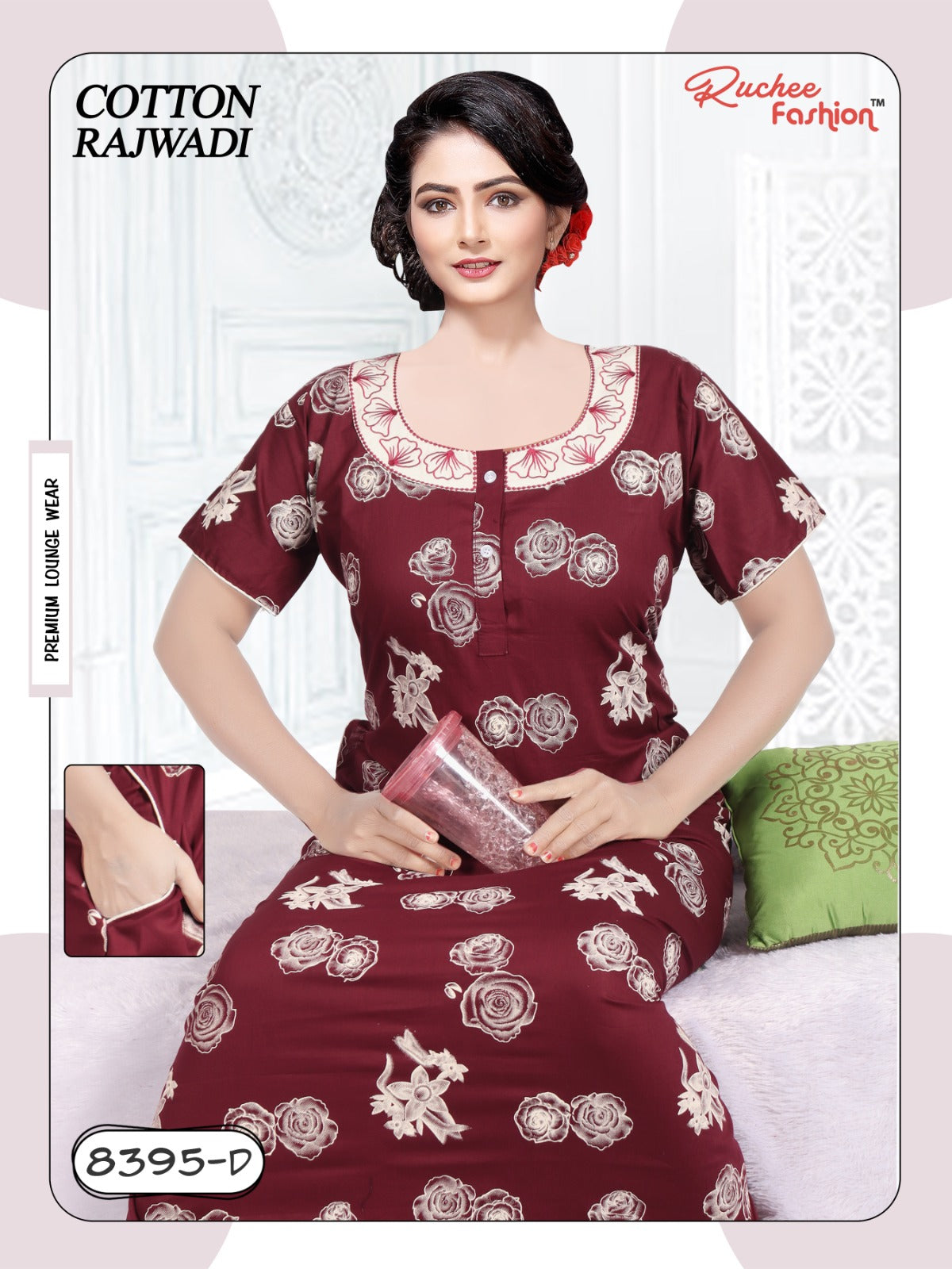Cotton Rajwadi 2511 Ruchee Fashion Night Gowns