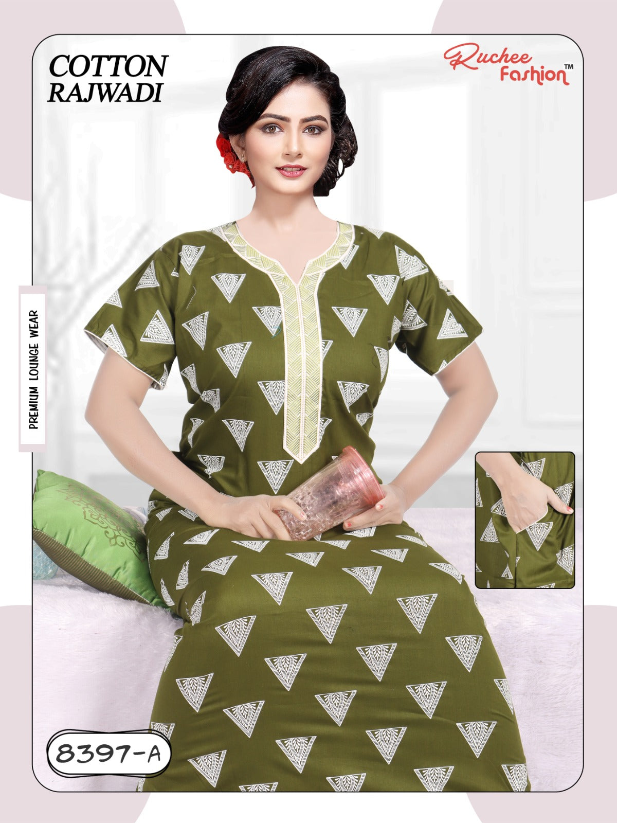 Cotton Rajwadi 2511 Ruchee Fashion Night Gowns