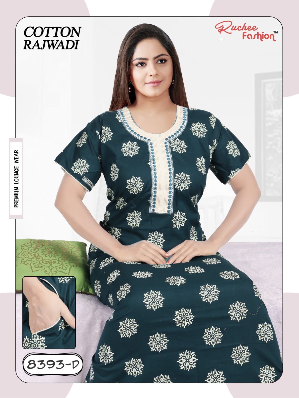 Cotton Rajwadi 2511 Ruchee Fashion Night Gowns