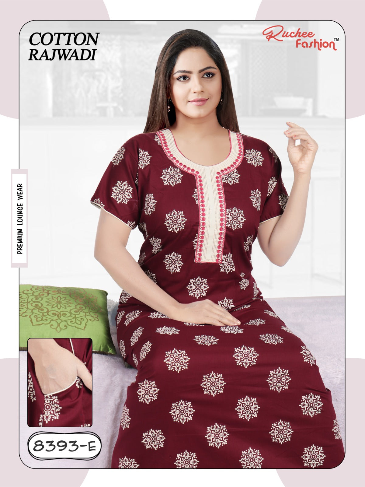 Cotton Rajwadi 2511 Ruchee Fashion Night Gowns