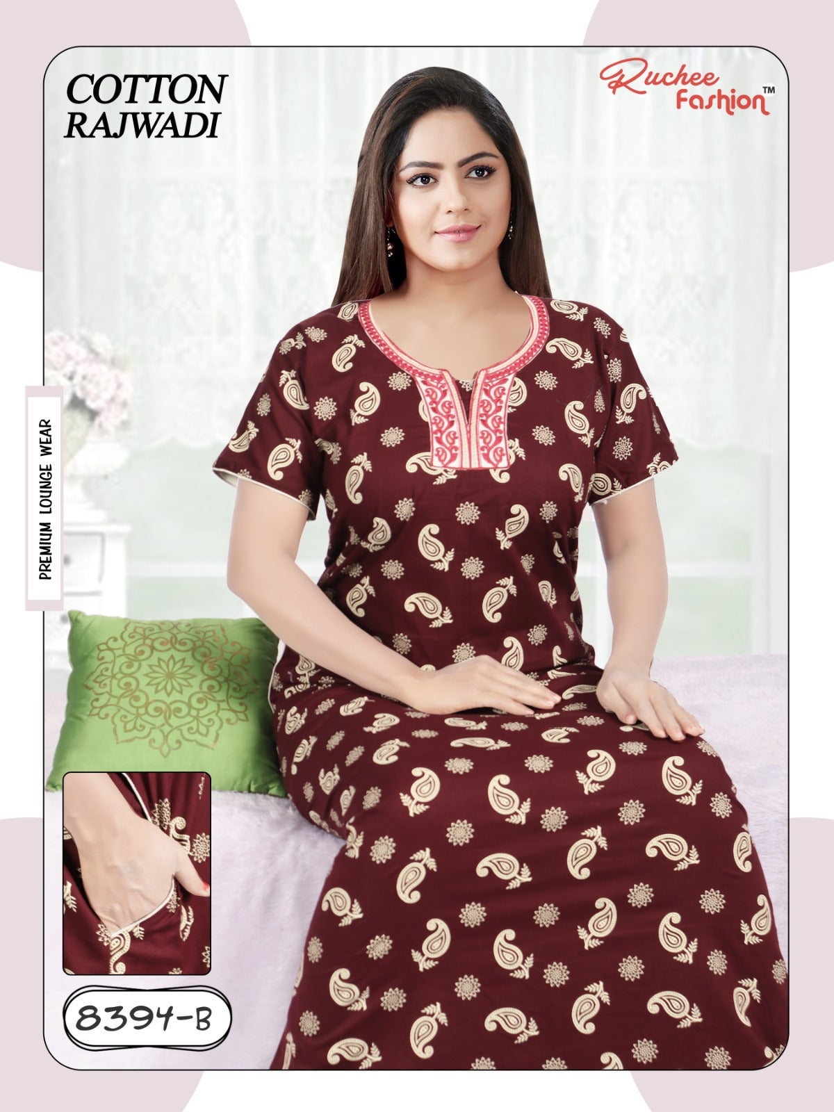 Cotton Rajwadi 2511 Ruchee Fashion Night Gowns