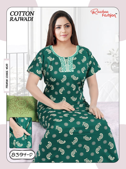 Cotton Rajwadi 2511 Ruchee Fashion Night Gowns