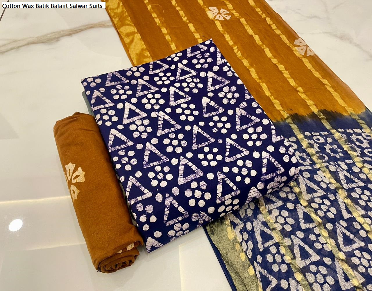 Cotton Wax Batik Balajit Salwar Suits