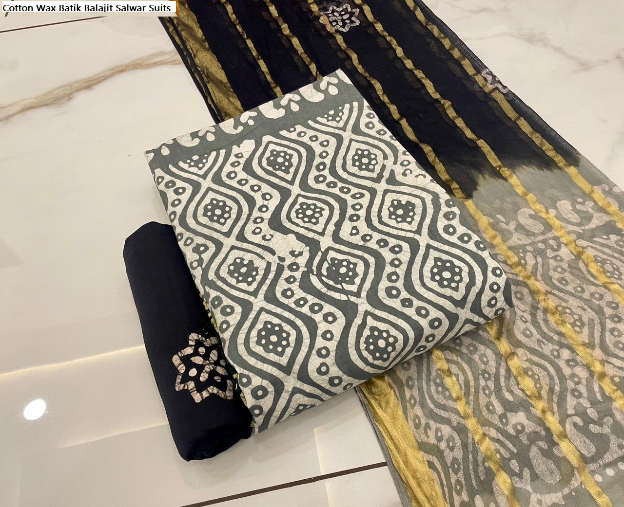 Cotton Wax Batik Balajit Salwar Suits