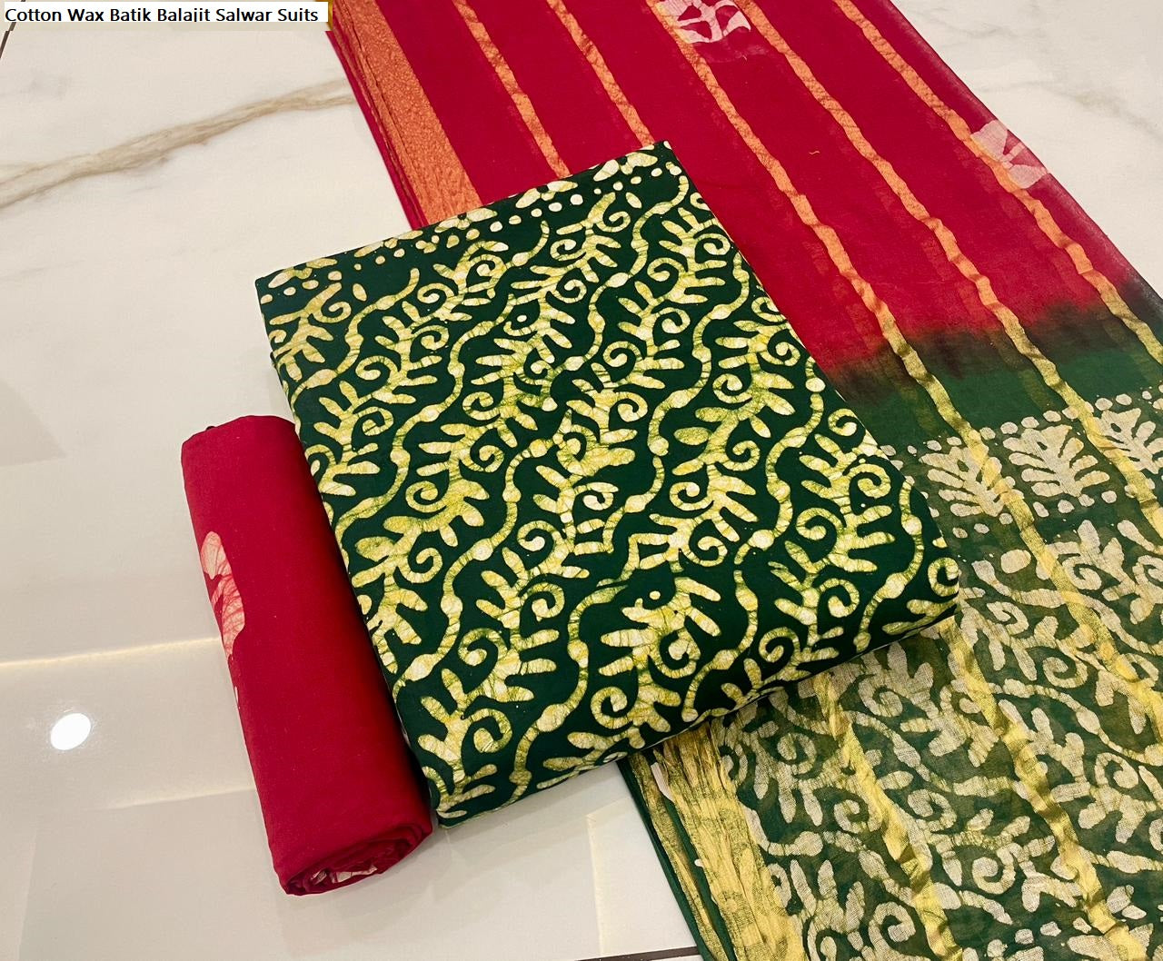 Cotton Wax Batik Balajit Salwar Suits