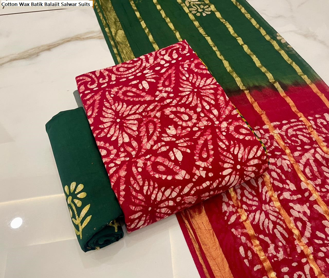 Cotton Wax Batik Balajit Salwar Suits