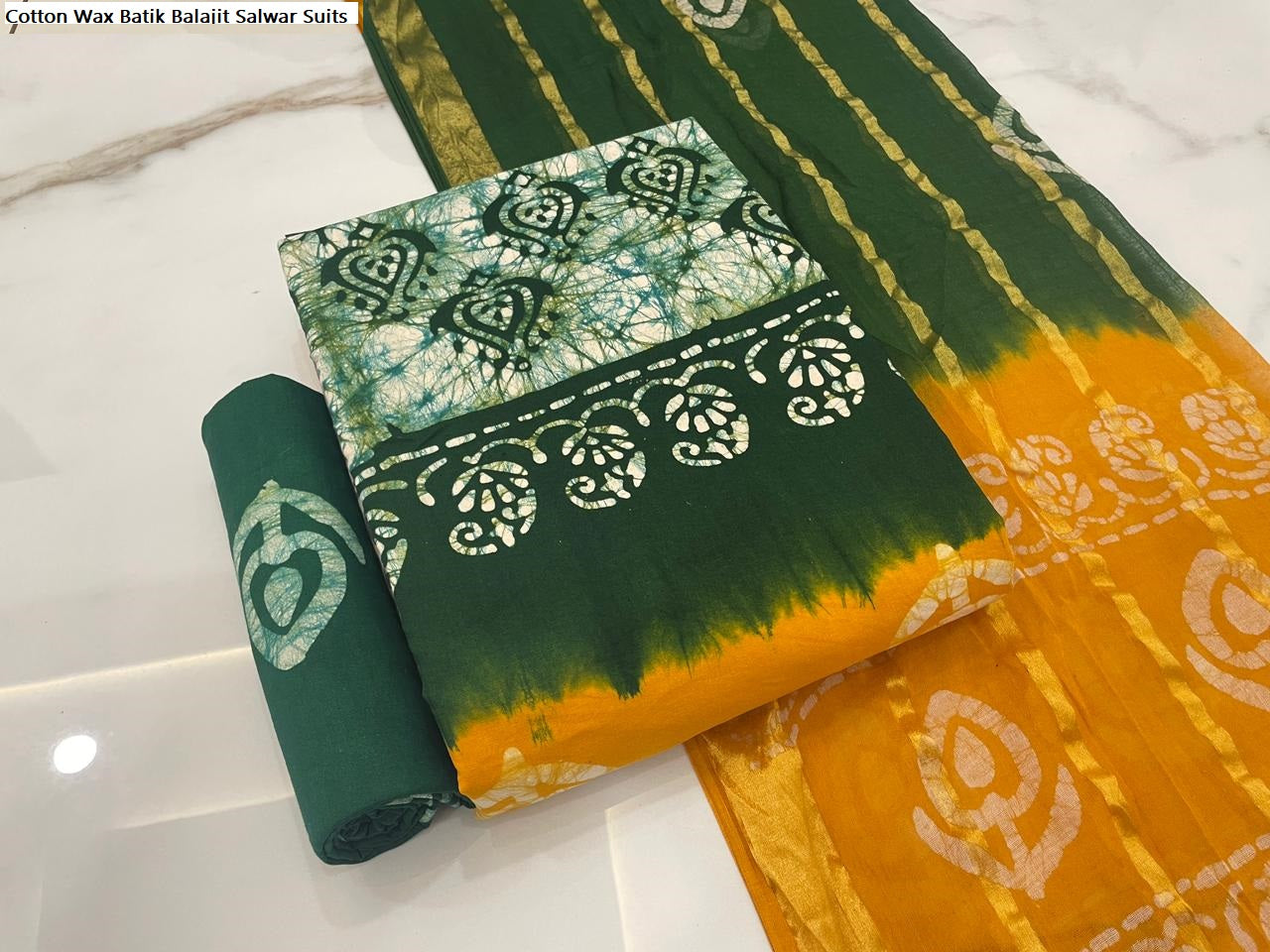 Cotton Wax Batik Balajit Salwar Suits