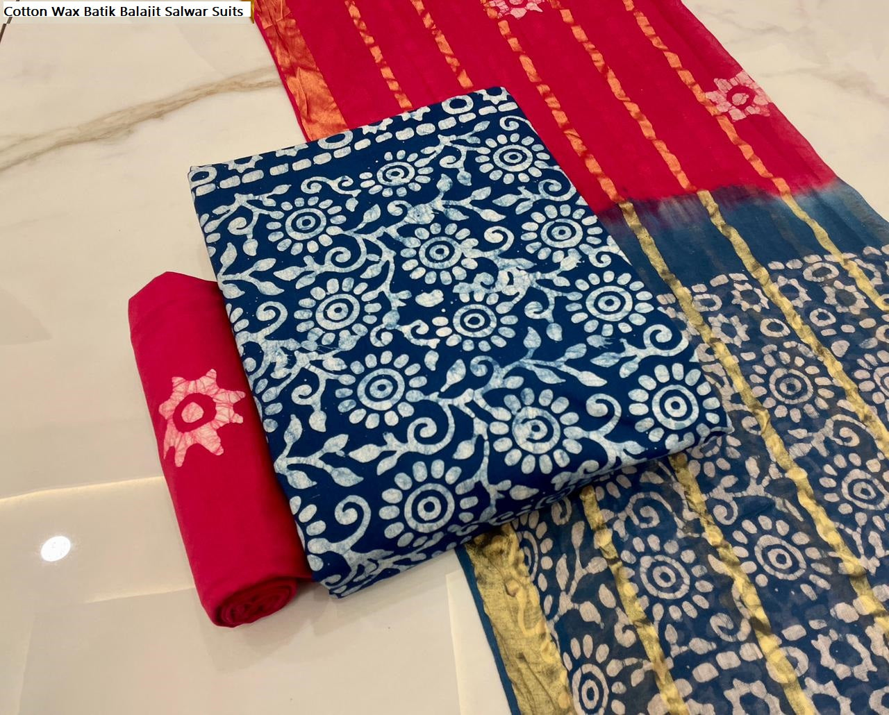 Cotton Wax Batik Balajit Salwar Suits