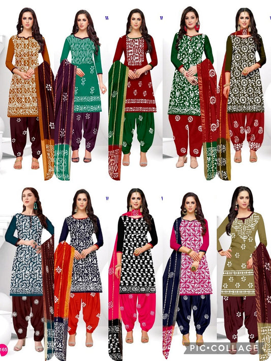 Cotton Wax Batik Maan Cotton Dress Material