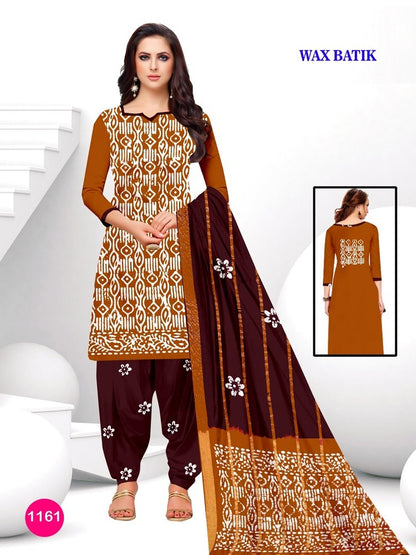 Cotton Wax Batik Maan Cotton Dress Material