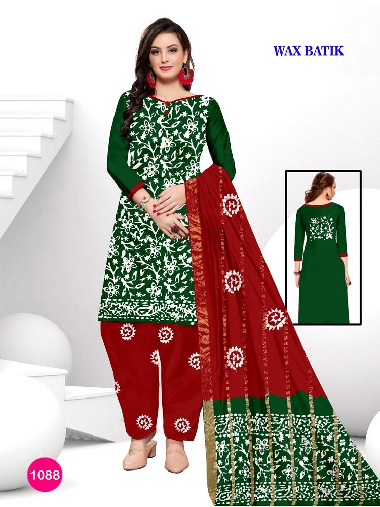 Cotton Wax Batik Maan Cotton Dress Material