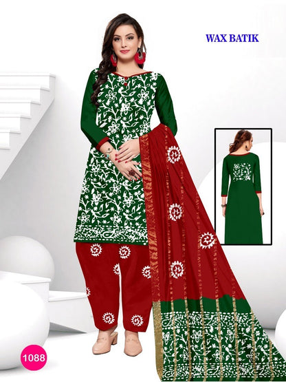 Cotton Wax Batik Maan Cotton Dress Material