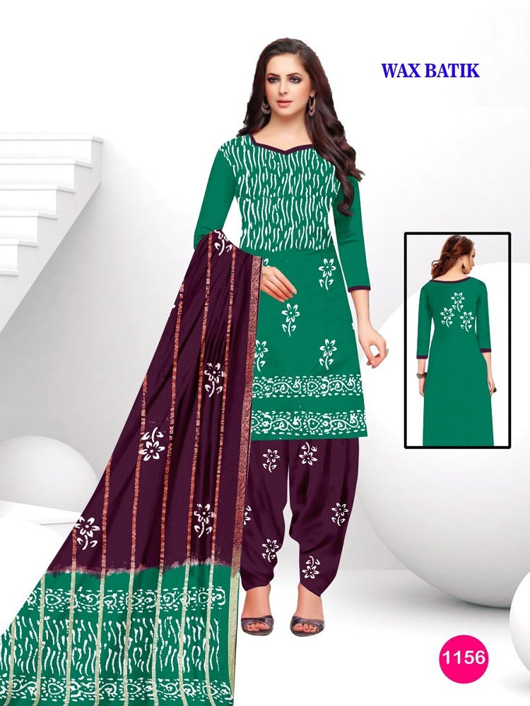 Cotton Wax Batik Maan Cotton Dress Material