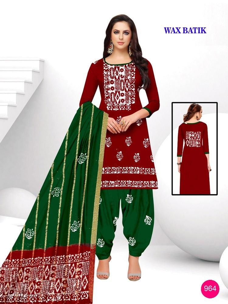 Cotton Wax Batik Maan Cotton Dress Material