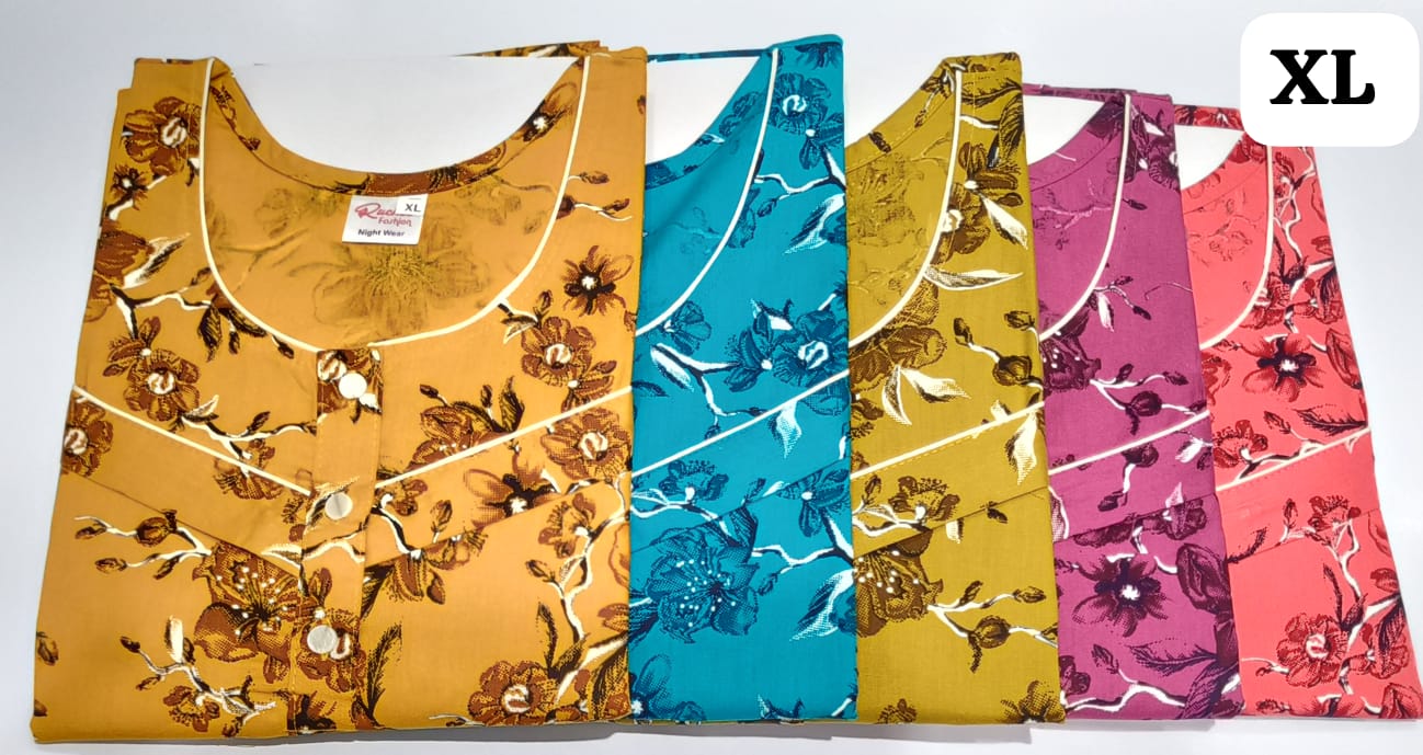 Cotton Xl 0212 Ruchee Fashion Feeding Night Gown