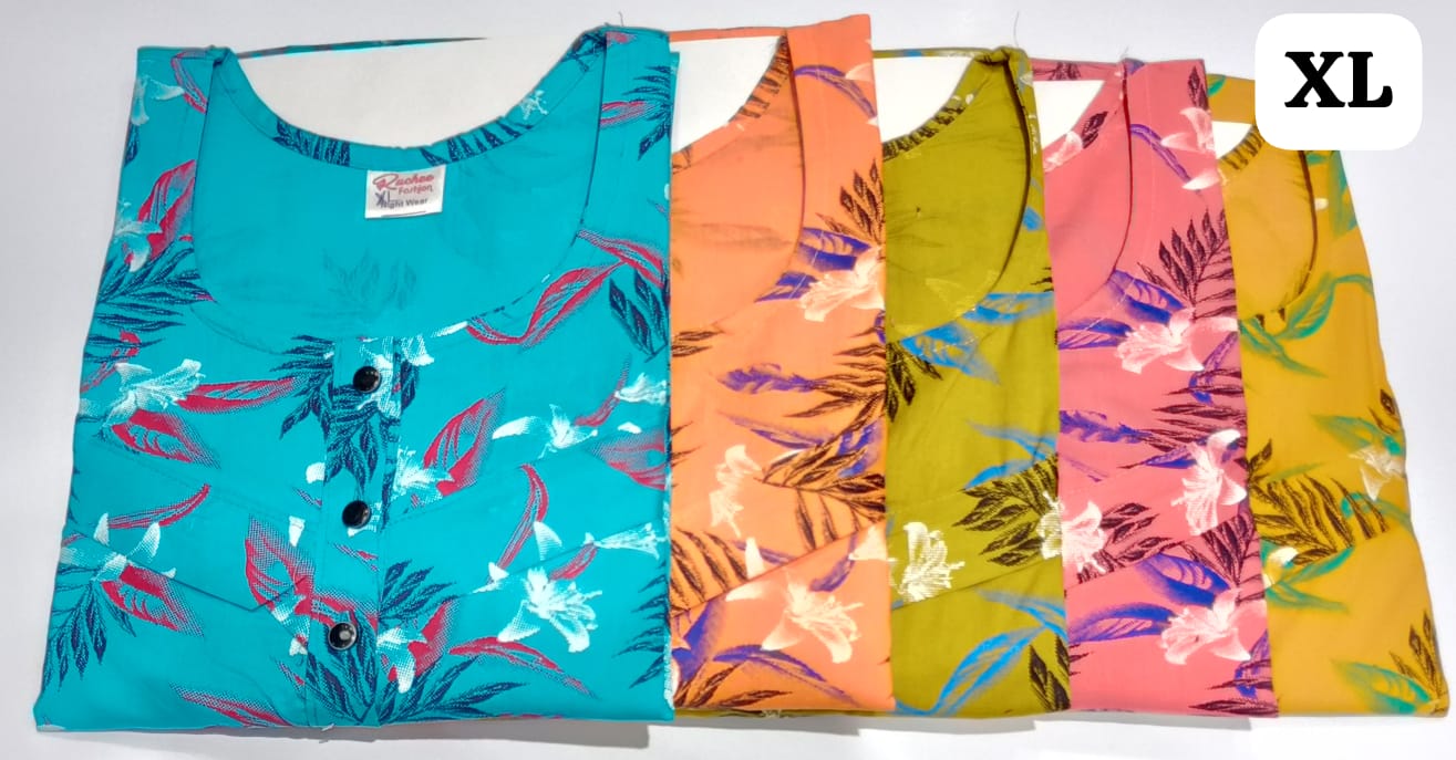 Cotton Xl 0212 Ruchee Fashion Feeding Night Gown