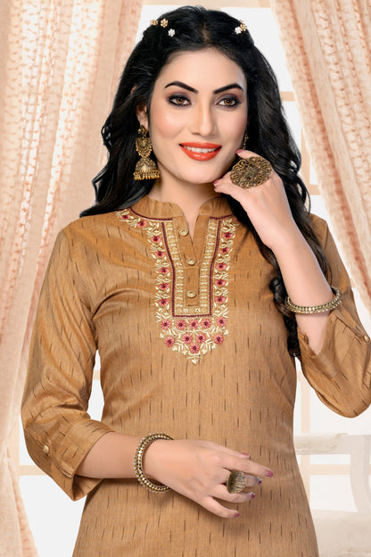 Crayons H Dot Rayon Straight Cut Kurtis