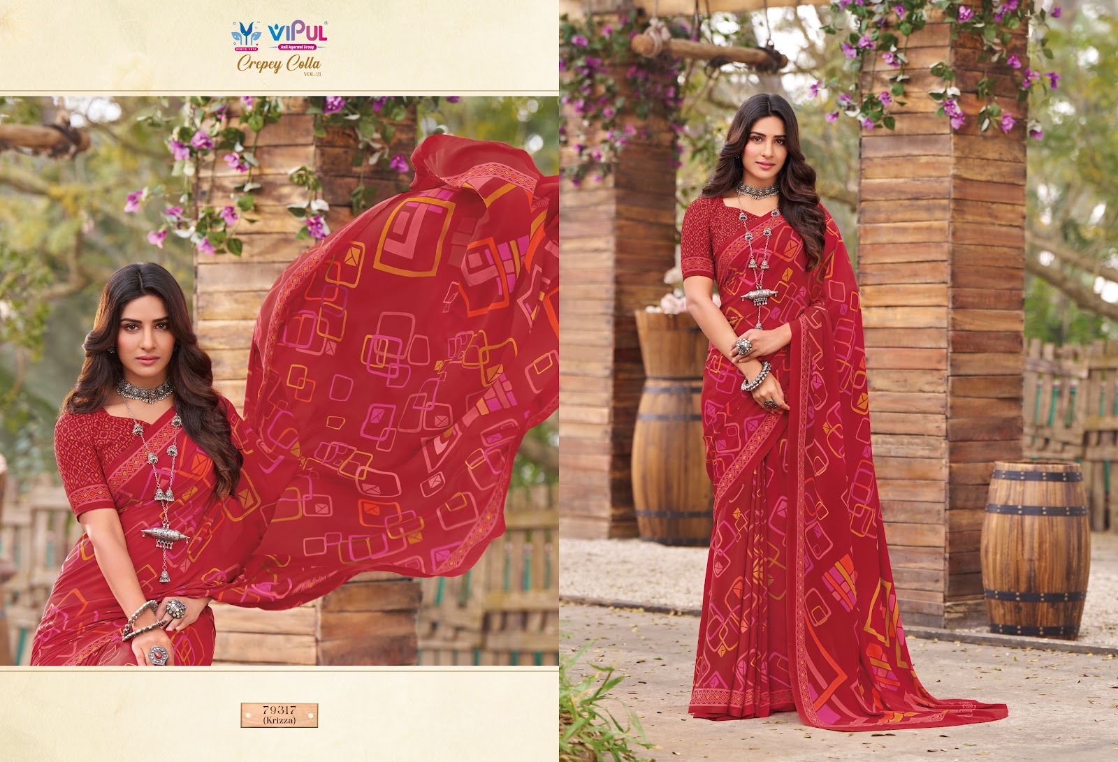 GAURI BY VIPUL 56808 TO 56824 SERIES HEAVY DESIGNER FANCY SAREES