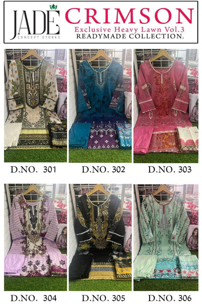 Crimson Lawn Vol 3 Jade Pakistani Readymade Suits