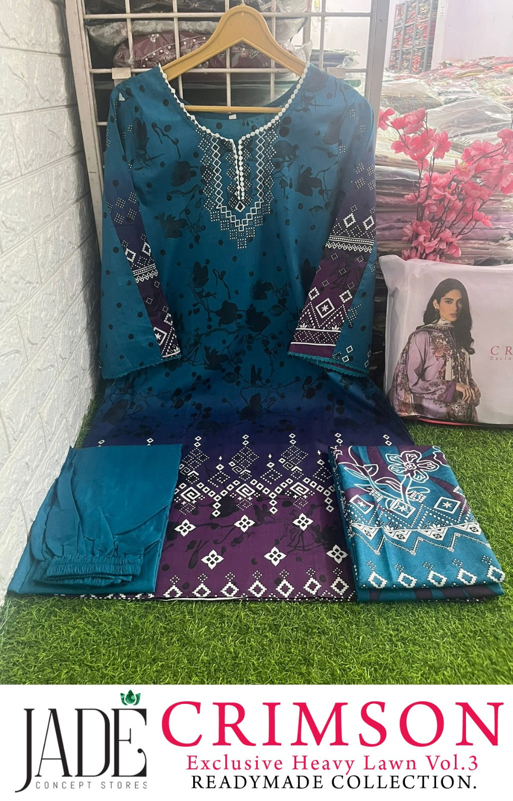 Crimson Lawn Vol 3 Jade Pakistani Readymade Suits