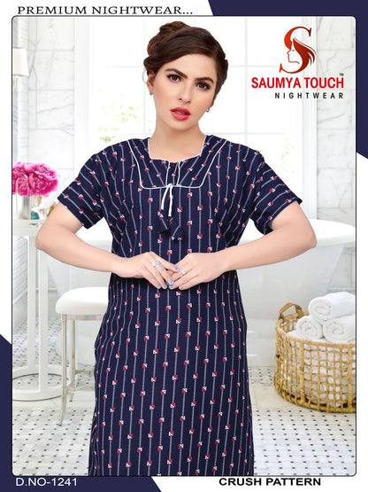 Crush-1001 Saumya Touch Night Gowns