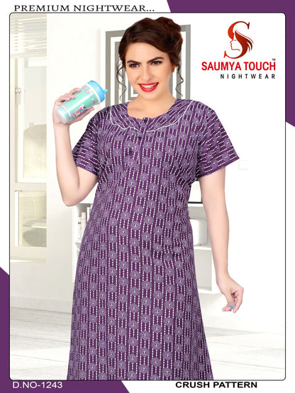 Crush-1001 Saumya Touch Night Gowns